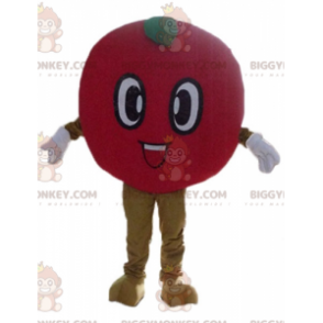 Smiling Round Cherry Red Apple BIGGYMONKEY™ Mascot Costume -