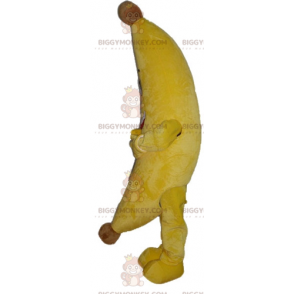Costume mascotte BIGGYMONKEY™ banana gialla sorridente gigante