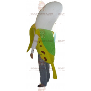 Costume mascotte BIGGYMONKEY™ banana giallo marrone verde e