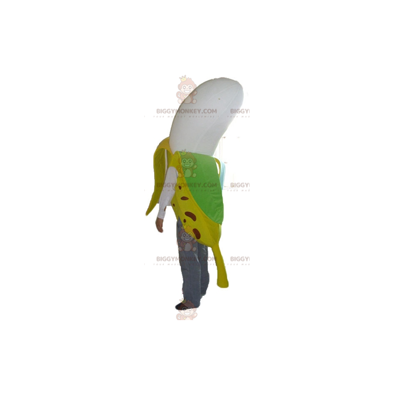 Gul Brun Grøn og hvid banan BIGGYMONKEY™ maskotkostume -