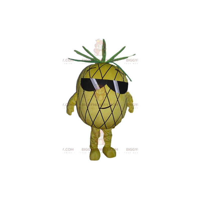 BIGGYMONKEY™ Maskottchen-Kostüm mit gelber und grüner Ananas