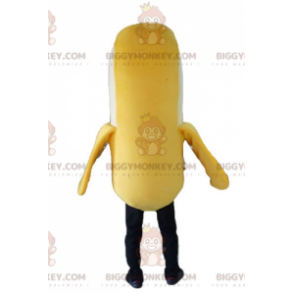 Gul vit och svart banan BIGGYMONKEY™ maskotdräkt - BiggyMonkey