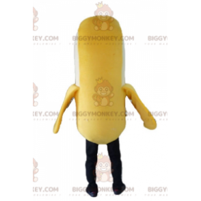 Yellow White and Black Banana BIGGYMONKEY™ Mascot Costume -