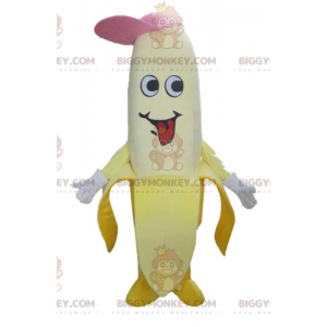 Costume de mascotte BIGGYMONKEY™ de banane jaune géante avec