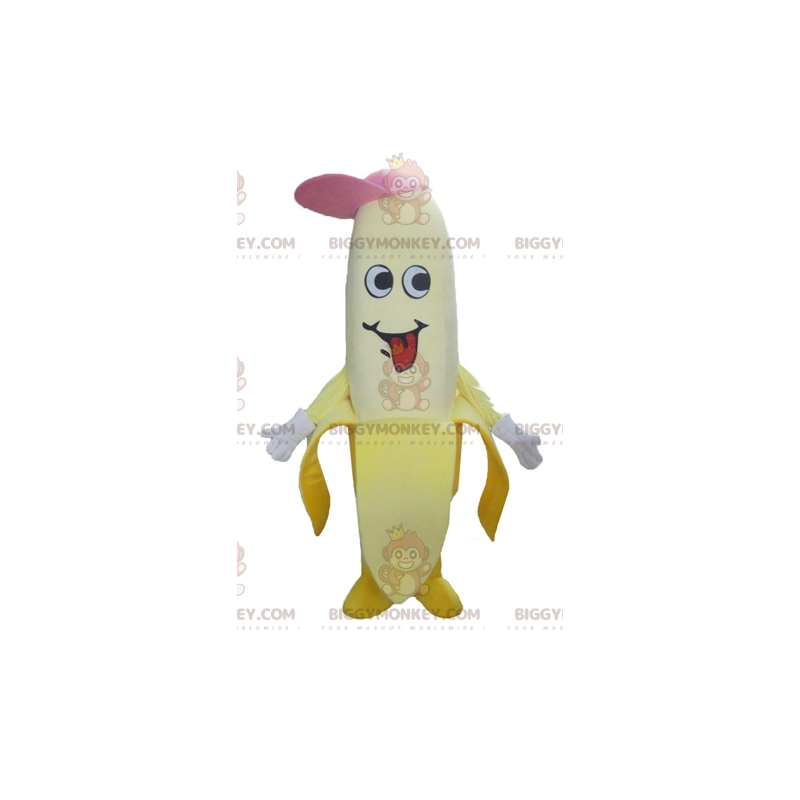 Costume de mascotte BIGGYMONKEY™ de banane jaune géante avec