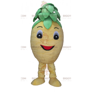 Traje de mascote BIGGYMONKEY™ bonito e sorridente de abacaxi
