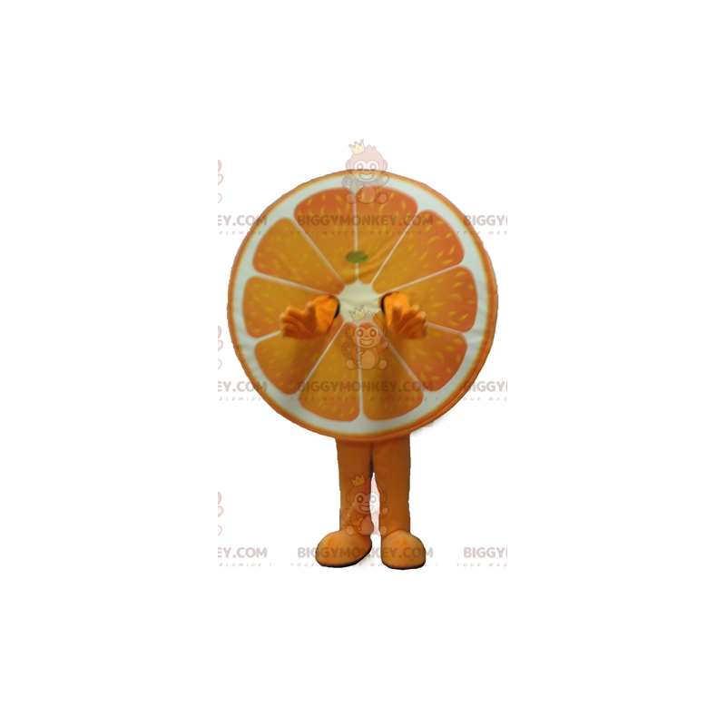 Disfraz de mascota naranja cítrica gigante BIGGYMONKEY™ -