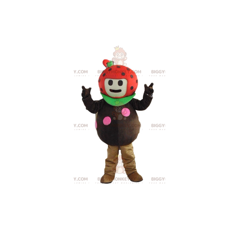 Red and Green Brown Ladybug Strawberry BIGGYMONKEY™ Mascot