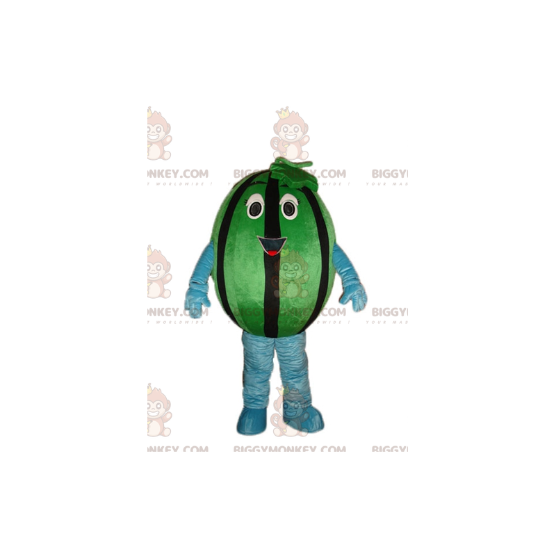 Costume de mascotte BIGGYMONKEY™ de pastèque verte et noire