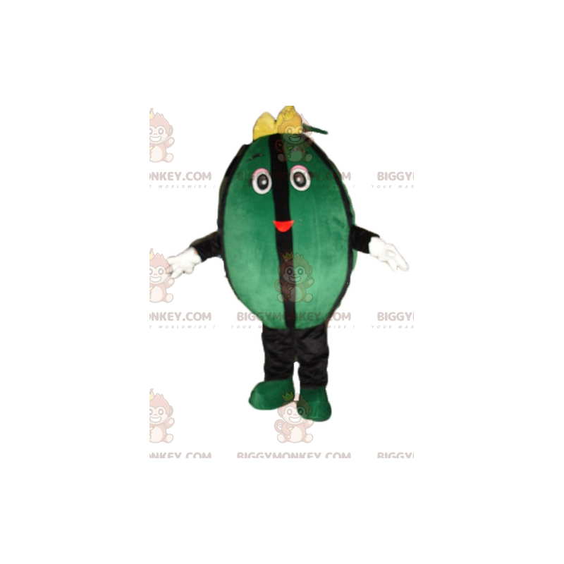 Costume da mascotte gigante verde e nero Anguria BIGGYMONKEY™ -