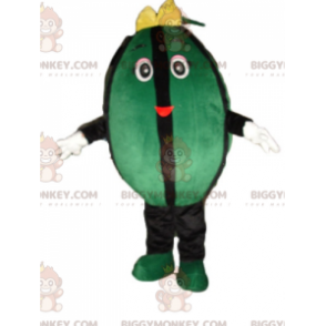 Costume da mascotte gigante verde e nero Anguria BIGGYMONKEY™ -