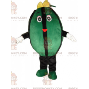 Jättegrön och svart vattenmelon BIGGYMONKEY™ maskotdräkt -