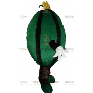 Costume de mascotte BIGGYMONKEY™ de pastèque verte et noire