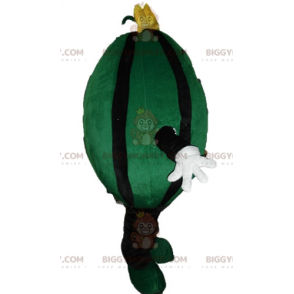 Costume da mascotte gigante verde e nero Anguria BIGGYMONKEY™ -