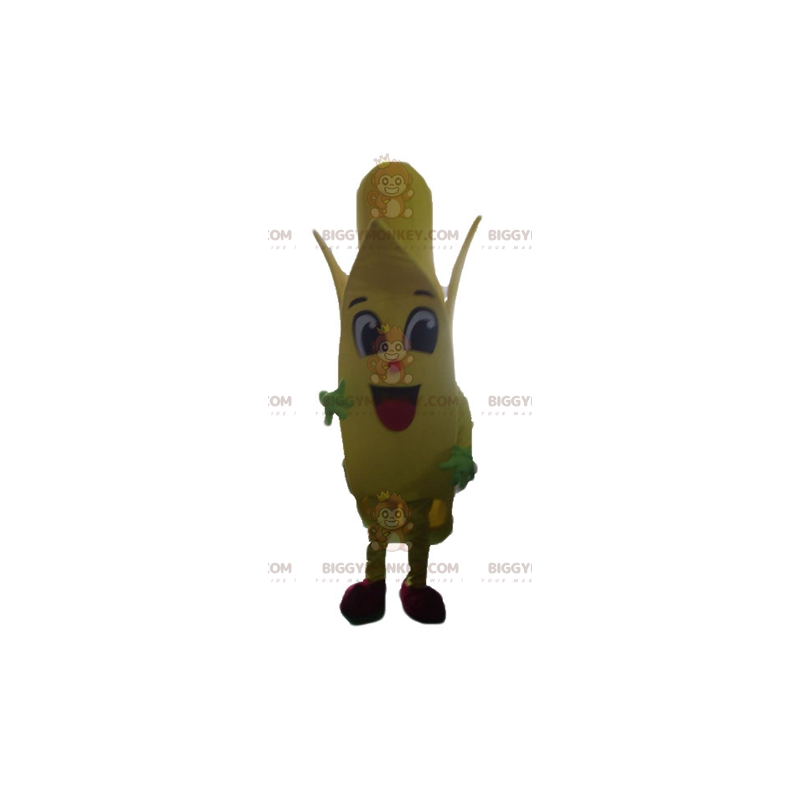Costume de mascotte BIGGYMONKEY™ de banane jaune géante -