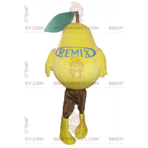 Bardzo realistyczny kostium maskotka olbrzymia żółta gruszka