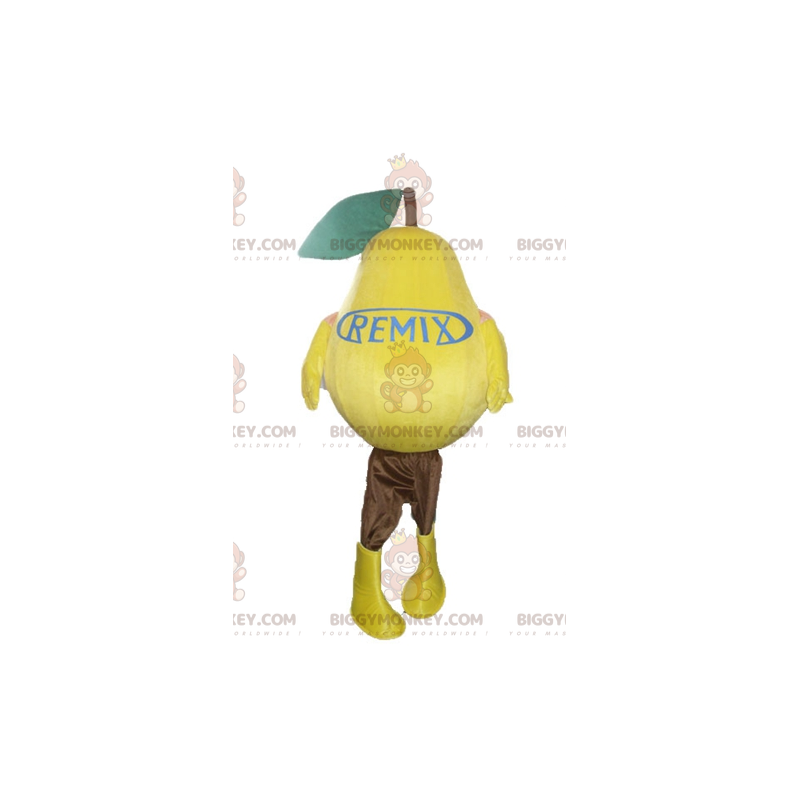 Traje de mascote BIGGYMONKEY™ de pêra amarela gigante muito