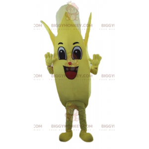 Jätte gul och vit banan BIGGYMONKEY™ maskotdräkt - BiggyMonkey