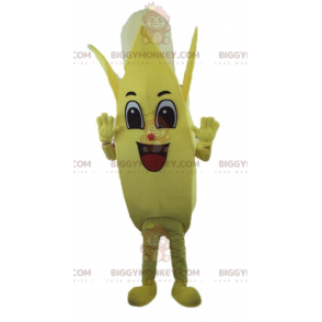 Obří kostým žlutobílého banánu BIGGYMONKEY™ maskota –