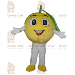 Costume de mascotte BIGGYMONKEY™ de citron jaune tout rond et