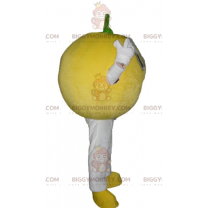 Costume de mascotte BIGGYMONKEY™ de citron jaune tout rond et