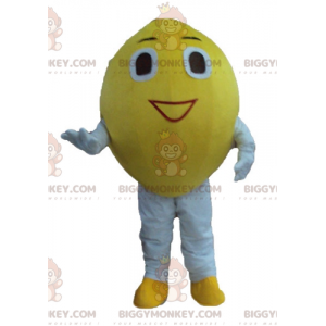 Traje de mascote BIGGYMONKEY™ de limão gigante sorridente –