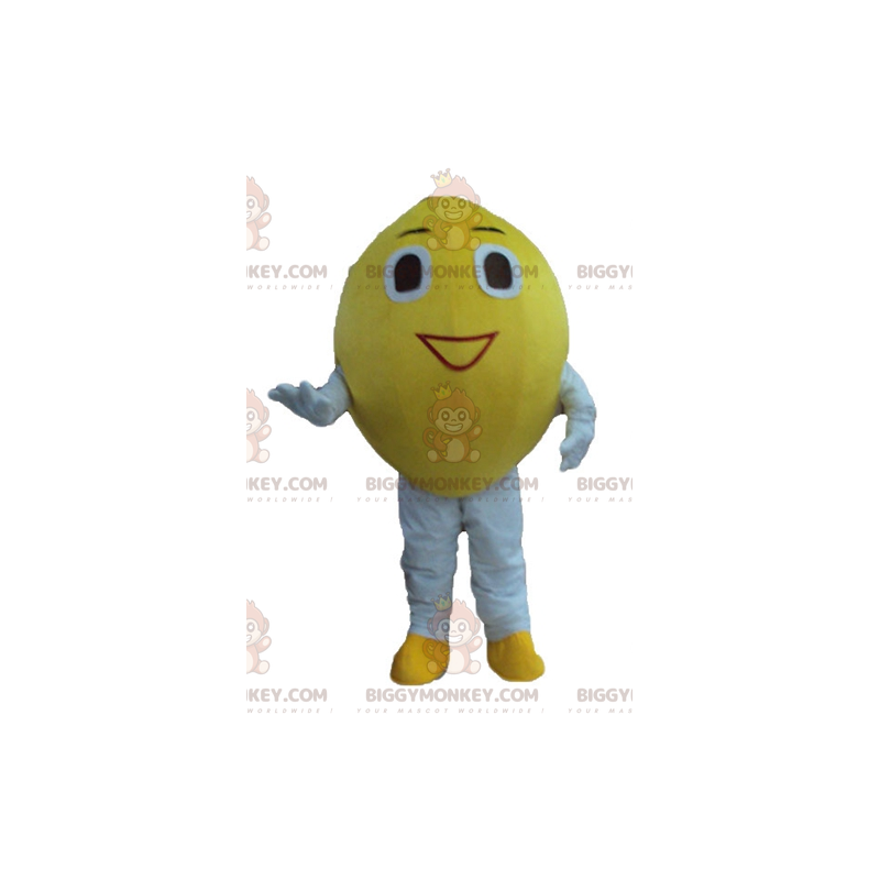 Kæmpe smilende citron BIGGYMONKEY™ maskotkostume -