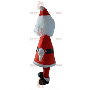 Traje de mascote de Papai Noel BIGGYMONKEY™ vestido de vermelho