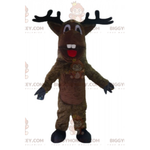 Στολή μασκότ καφέ Caribou Elk BIGGYMONKEY™ με χαριτωμένα