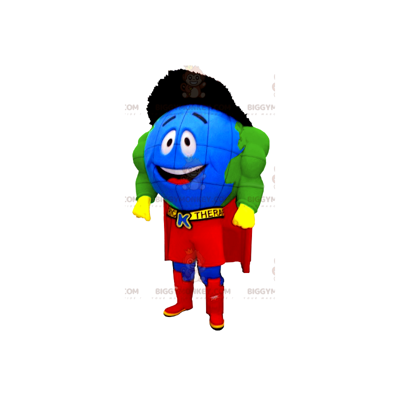 Costume de mascotte BIGGYMONKEY™ de mappemonde super-héros -