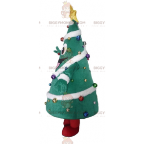 Fantasia de mascote BIGGYMONKEY™ Árvore de Natal decorada com