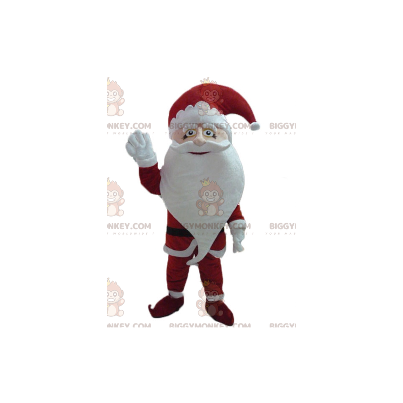 BIGGYMONKEY™ Costume da mascotte di Babbo Natale vestito con