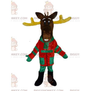 Disfraz de mascota BIGGYMONKEY™ Reno marrón con cuernos