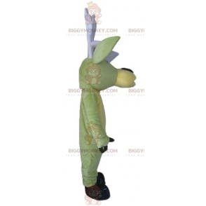 Costume de mascotte BIGGYMONKEY™ de renne d'élan vert et jaune