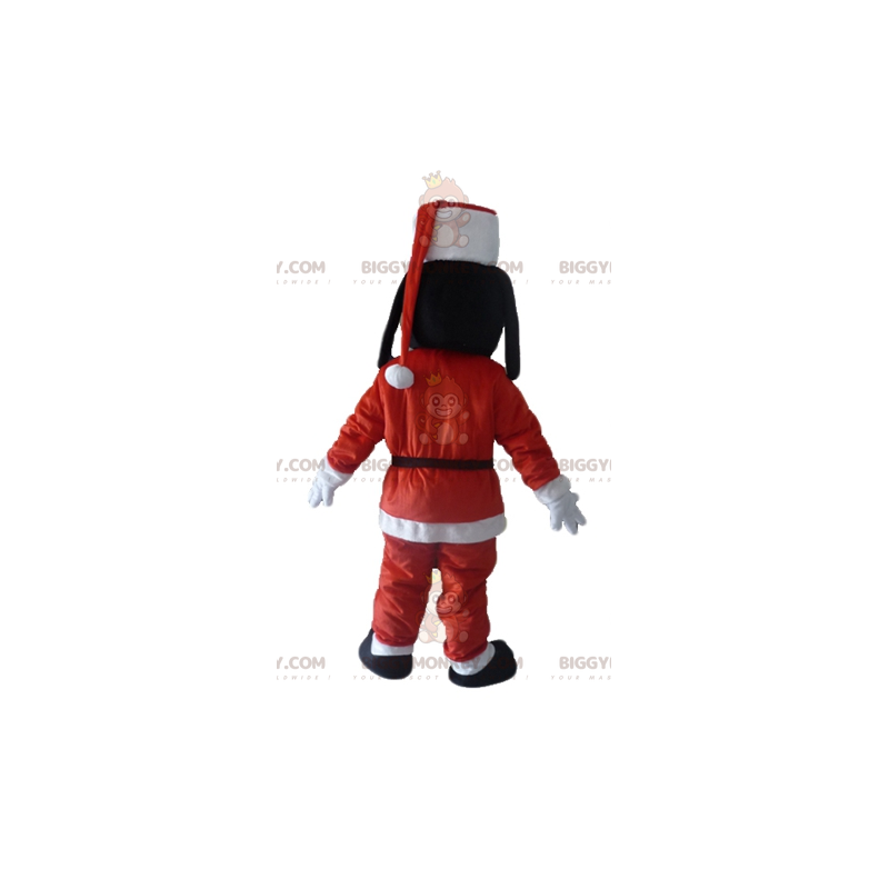 BIGGYMONKEY™ Goofy Friend Mickey Mascot Costume in Santa Outfit