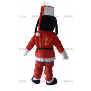 BIGGYMONKEY™ Goofy Friend Mickey Mascot Costume in Santa Outfit