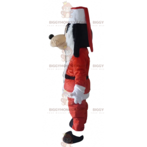 BIGGYMONKEY™ Goofy Friend Mickey Mascot Costume in Santa Outfit