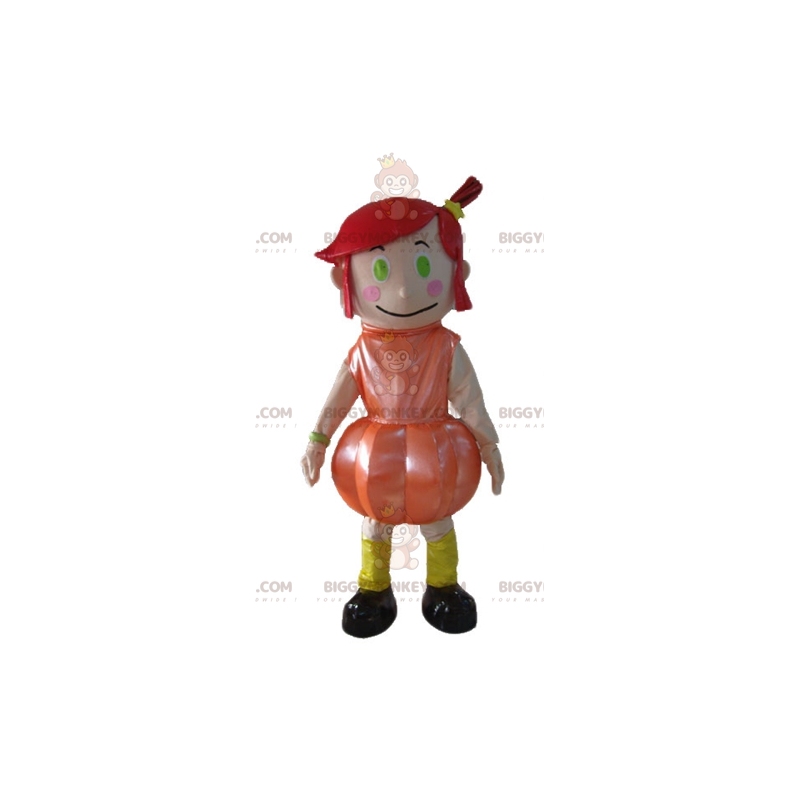 Costume de mascotte BIGGYMONKEY™ de fille aux cheveux rouges