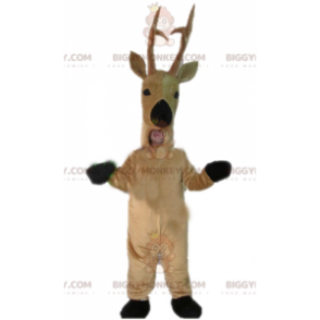 Braunes Rentier Hirsch Hirsch BIGGYMONKEY™ Maskottchen Kostüm -