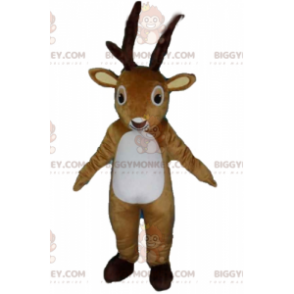 Brun og hvid Rensdyr Elg Caribou BIGGYMONKEY™ maskotkostume -