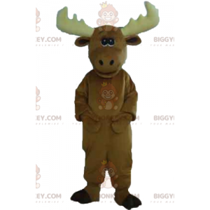 Traje de mascote BIGGYMONKEY™ Marrom Caribou Moose muito fofo e