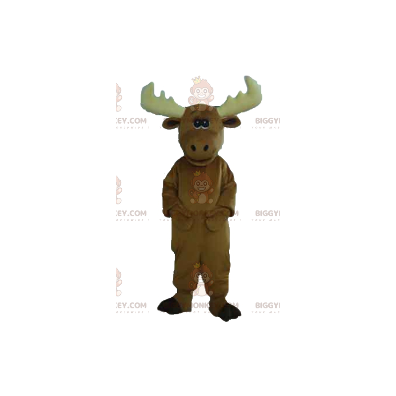 Costume de mascotte BIGGYMONKEY™ d'élan de caribou marron très