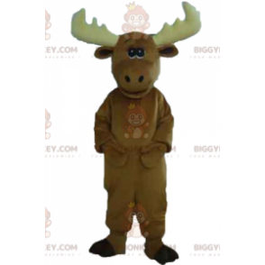 Costume de mascotte BIGGYMONKEY™ d'élan de caribou marron très