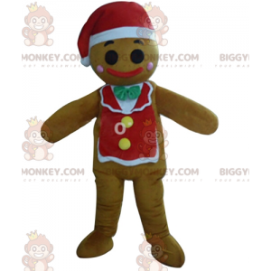 BIGGYMONKEY™ Christmas Gingerbread Man Mascot Costume –