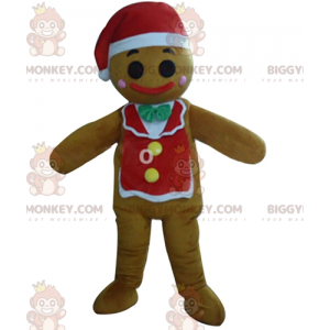 Costume de mascotte BIGGYMONKEY™ de bonhomme de Noël en pain