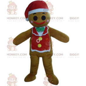 BIGGYMONKEY™ Christmas Gingerbread Man Mascot Costume –