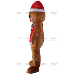 Costume de mascotte BIGGYMONKEY™ de bonhomme de Noël en pain