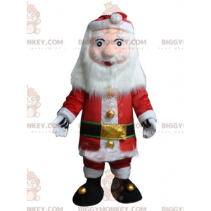 Traje de mascote de Papai Noel BIGGYMONKEY™ vestido de vermelho