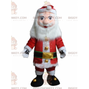 Julemanden BIGGYMONKEY™ maskotkostume klædt i rødt og hvidt med