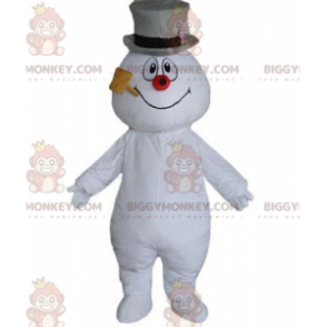 BIGGYMONKEY™ Costume da mascotte pupazzo di neve con cappello e